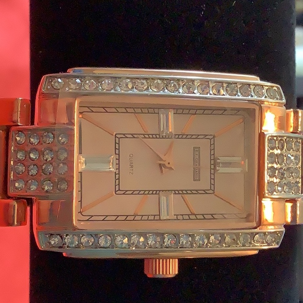 R.J. Graziano Rose Gold Watch with CZ Quartz